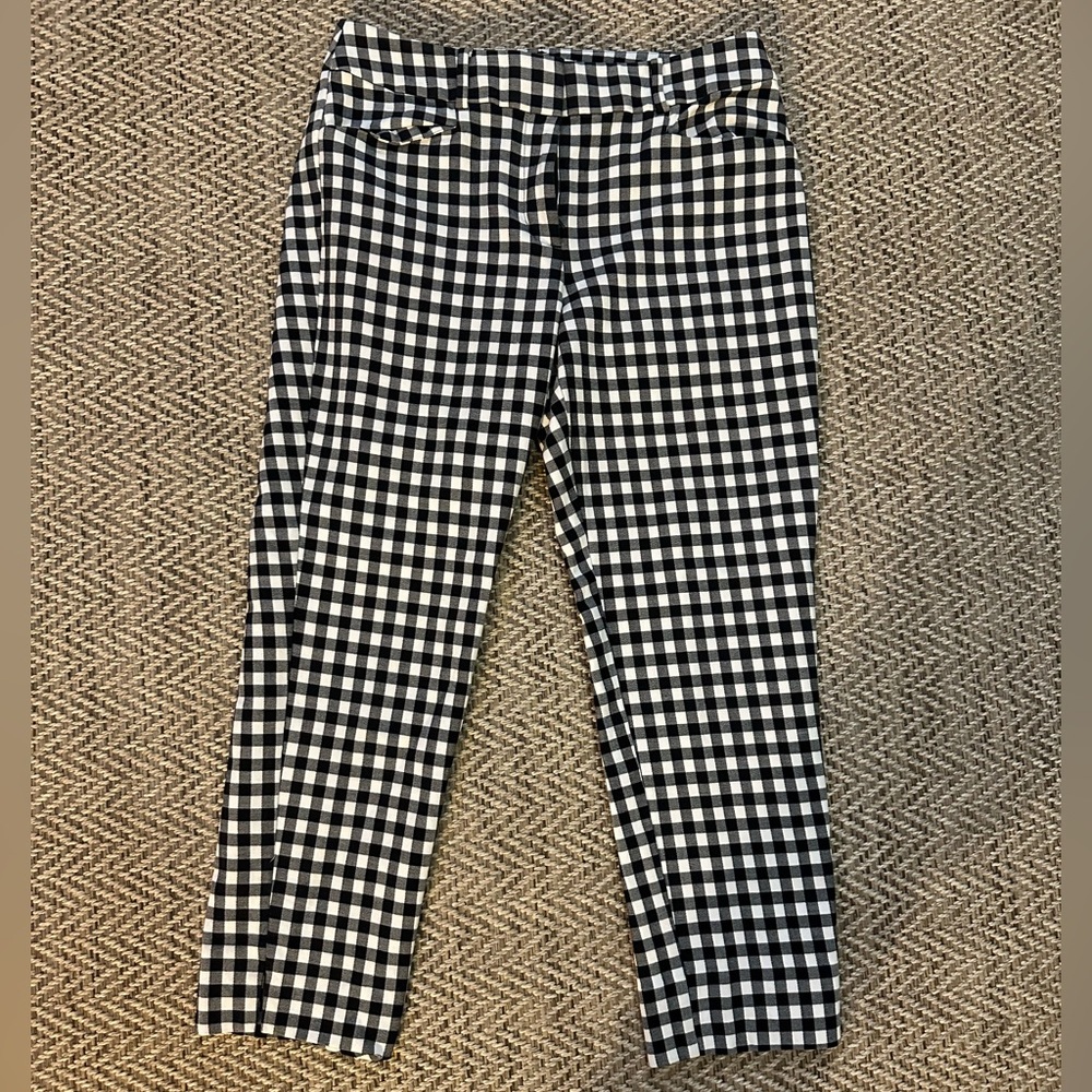 Black and white checkered Loft pants